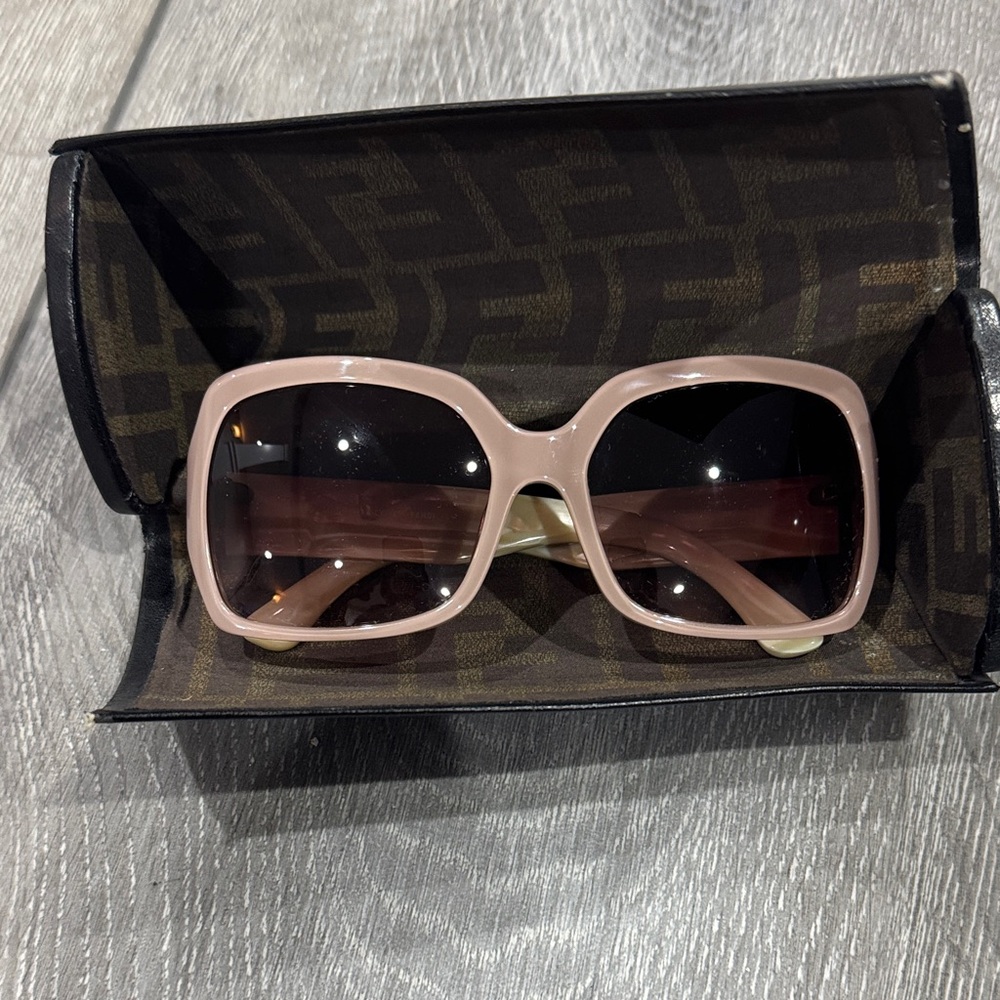 Fendi Pink Oversized Square Sunglasses